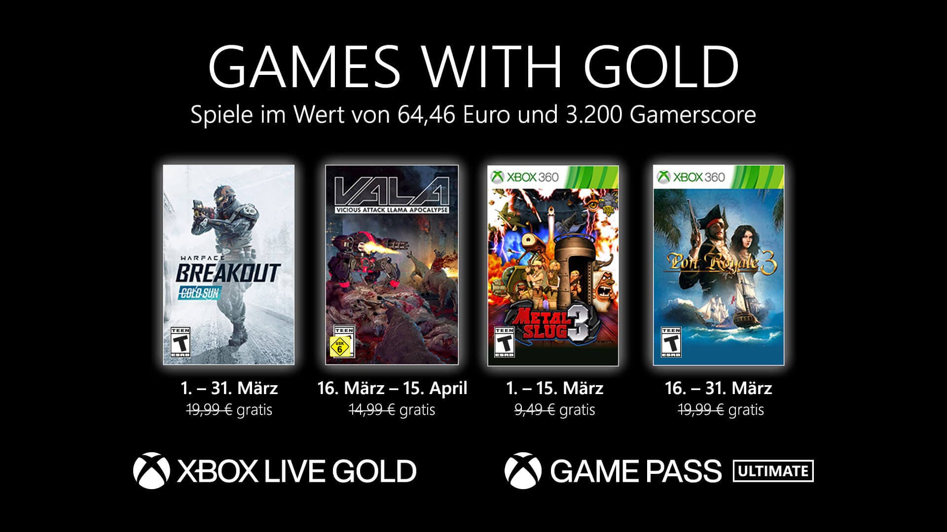 Mediaalert Gameswithgold März