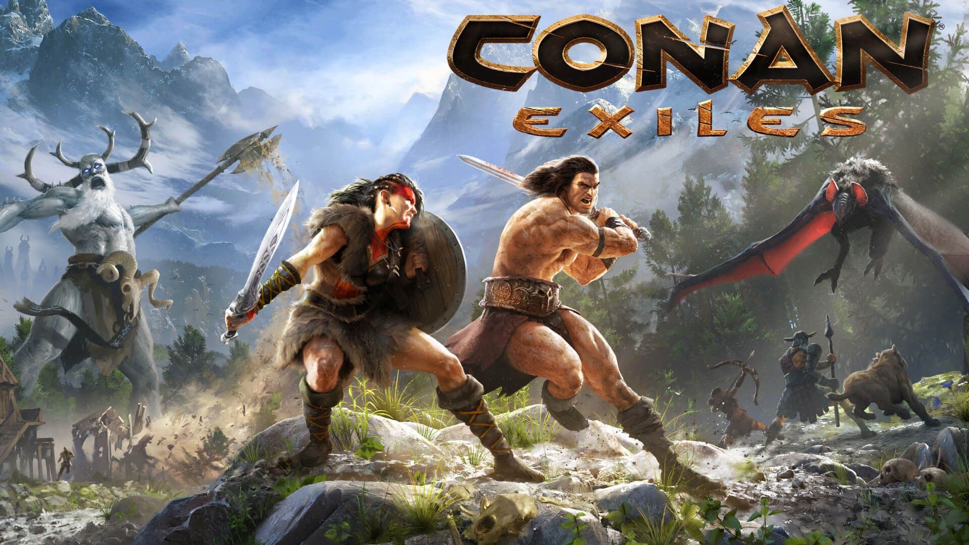 New Conan Exiles Key Art W Logo