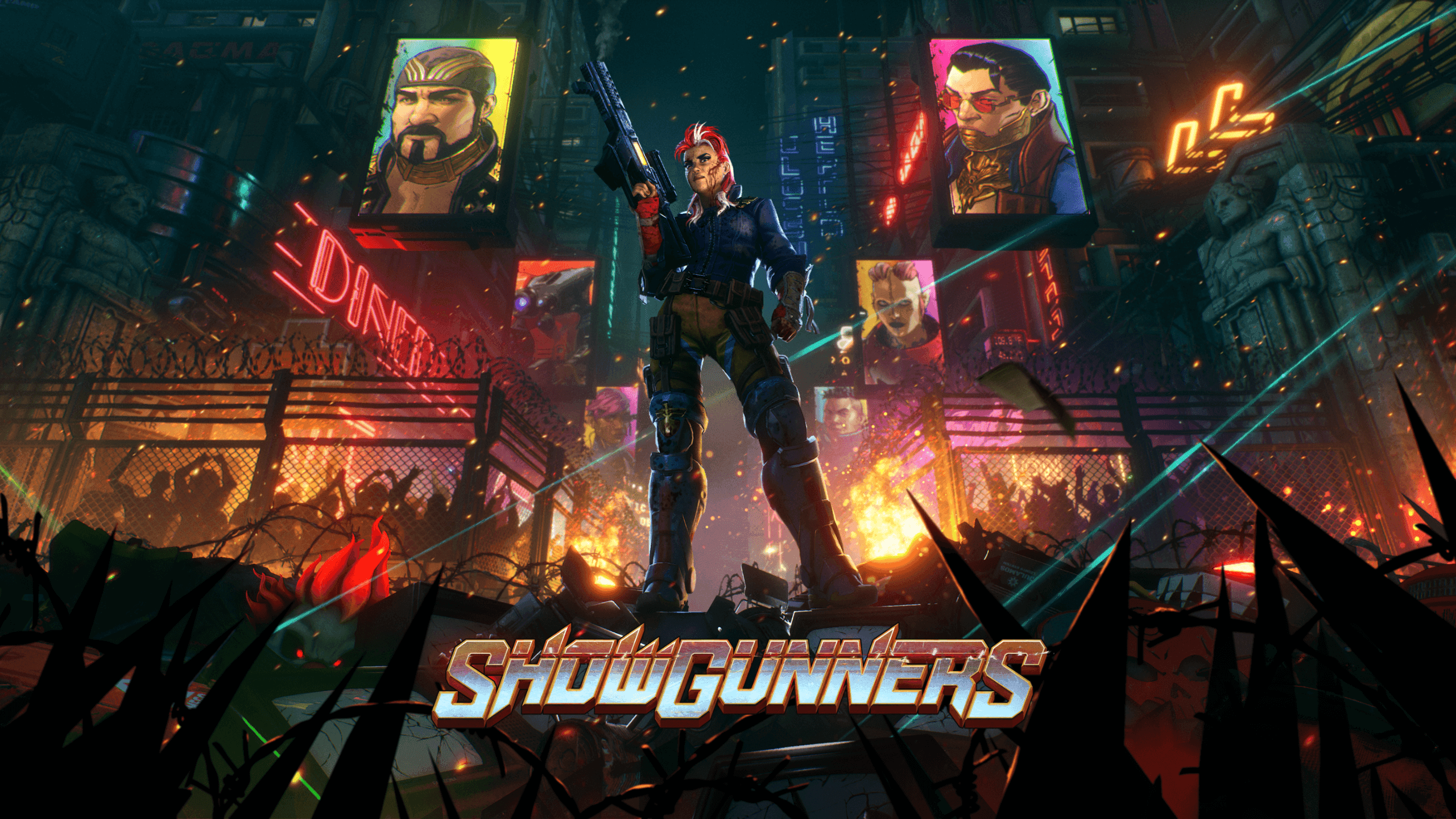 showgunners keyart landscape 3d logo