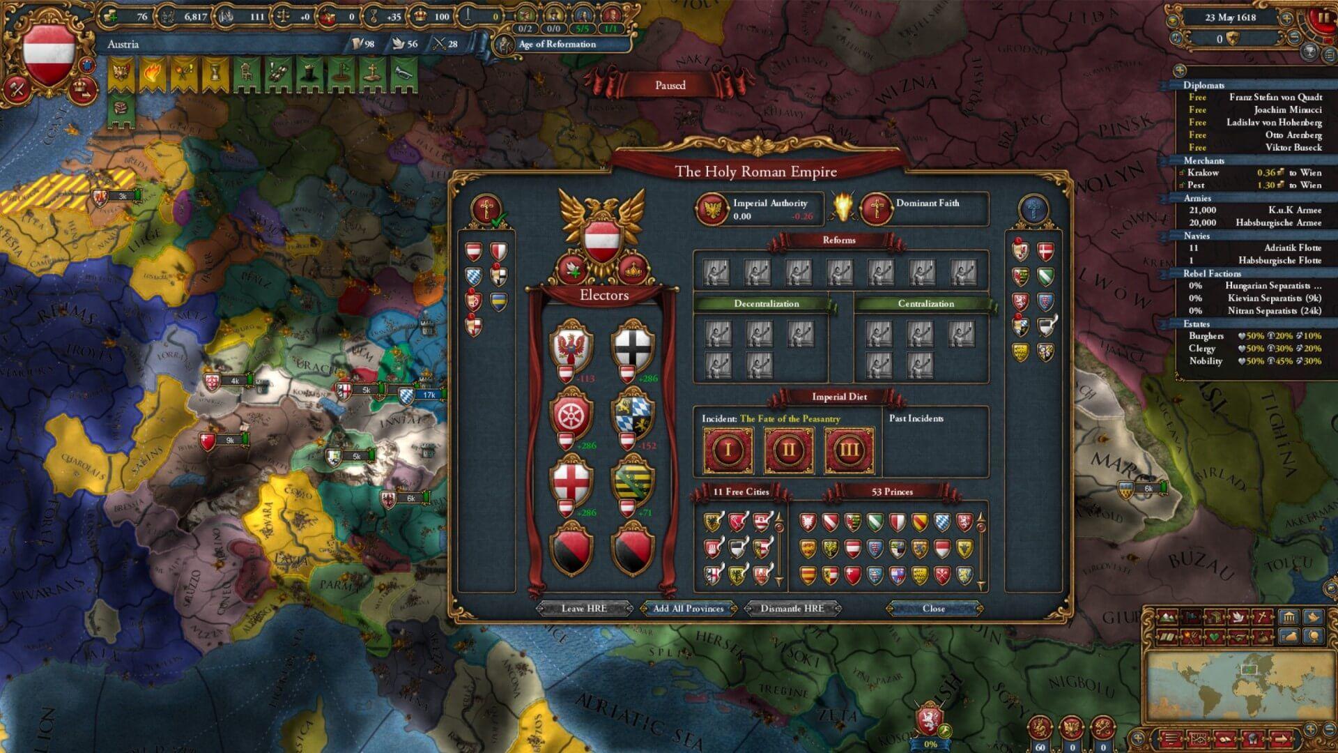 Europa Universalis IV Emperor_Holy Roman Empire
